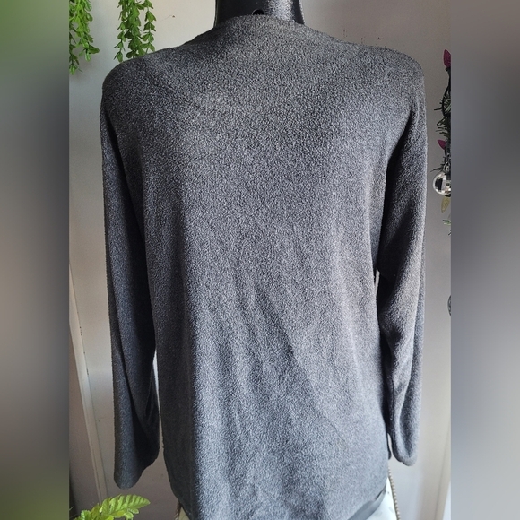 Vintage Huntington Ridge Grey Fleece Cardigan M - Picture 6 of 7